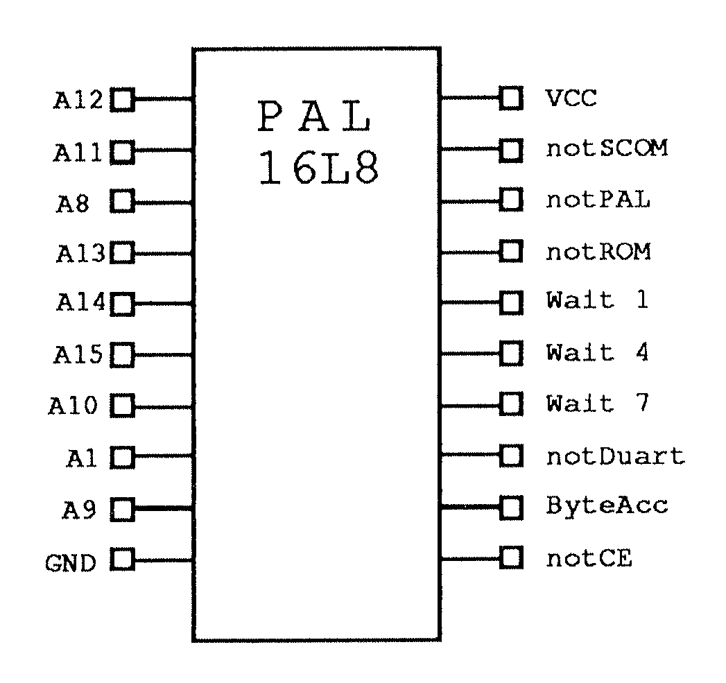 Address Decode PAL (16L8) circuit
